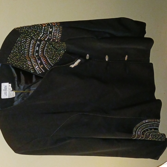 NWT Black 2pc skirt set with sequins and rhinestones - Picture 3 of 12